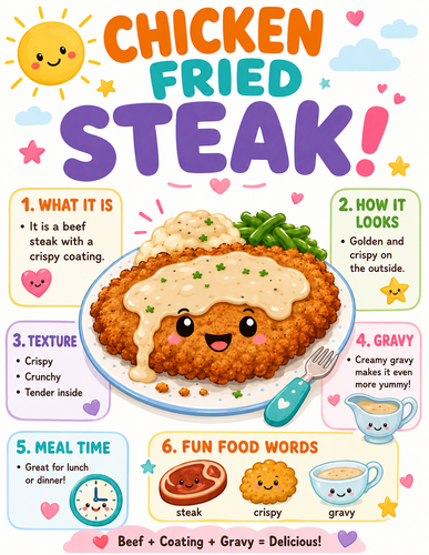 Chicken Fried Steak I Preschool I Infographic