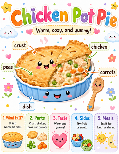 Chicken Pot Pie I Preschool I Infographic