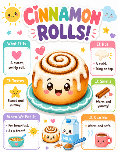 Cinnamon Rolls I Preschool I Infographic