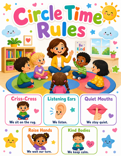 Circle Time Rules I Preschool I Infographic