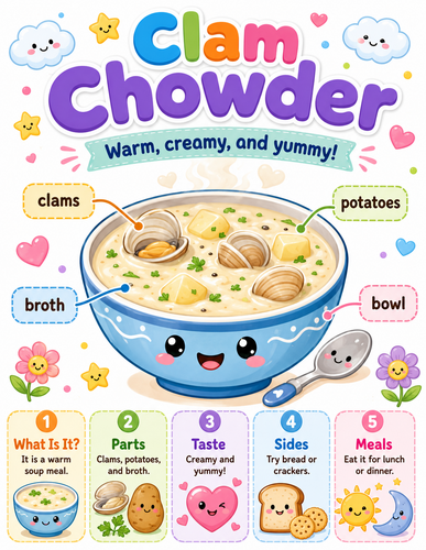 Clam Chowder I Preschool I Infographic