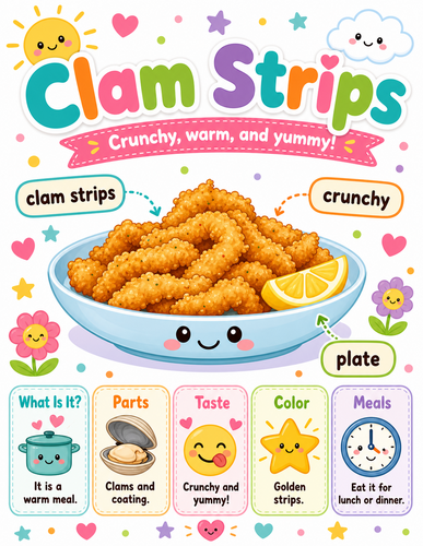 Clam Strips I Preschool I Infographic