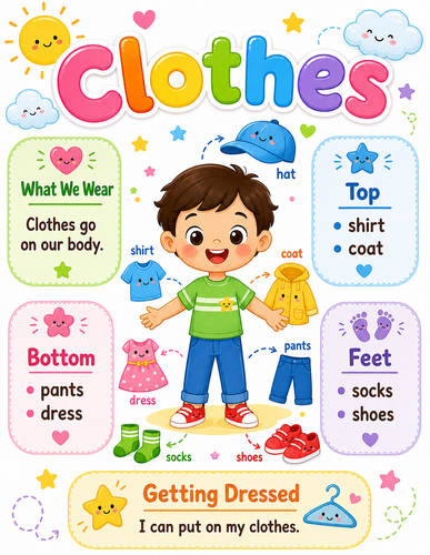 Clothes I Preschool I Infographic