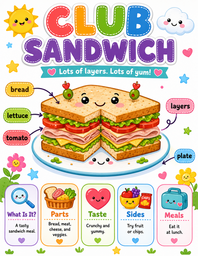 Club Sandwich I Preschool I Infographic