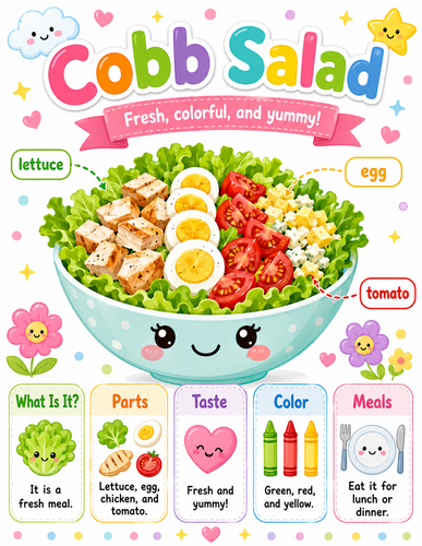 Cobb Salad I Preschool I Infographic