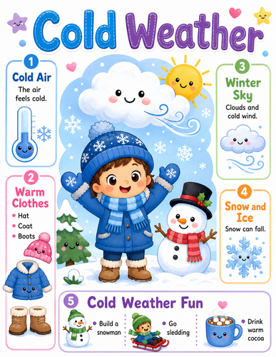 Cold Weather I Preschool I Infographic