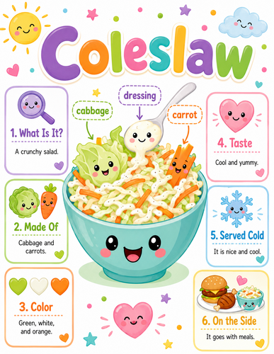 Coleslaw I Preschool I Infographic