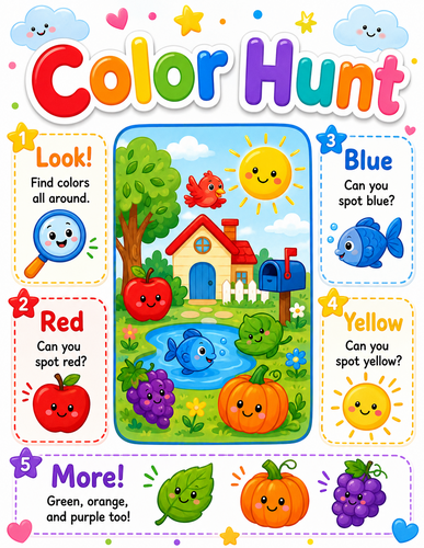 Color Hunt I Preschool I Infographic