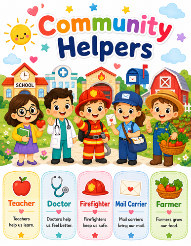 Community Helpers I Preschool I Infographic