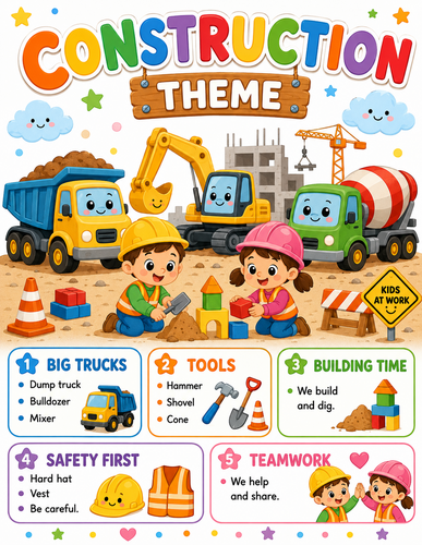 Construction Theme I Preschool I Infographic