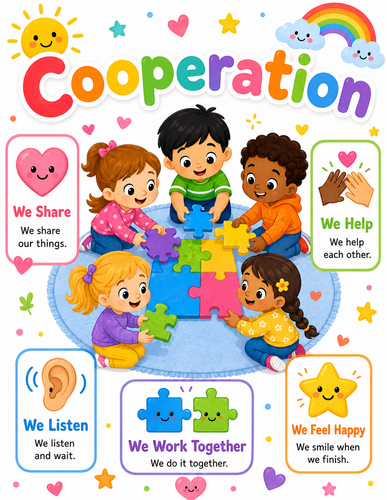 Cooperation I Preschool I Infographic