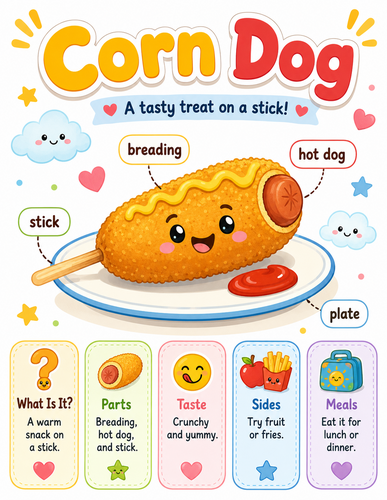 Corn Dog I Preschool I Infographic