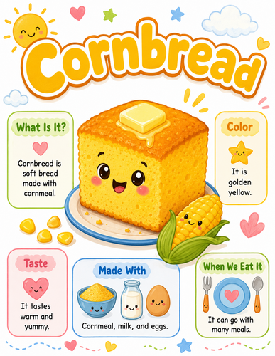 Cornbread I Preschool I Infographic