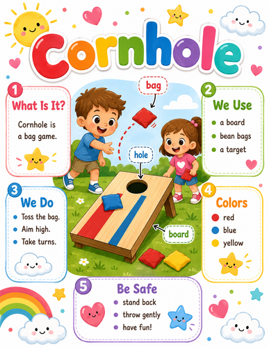 Cornhole I Preschool I Infographic