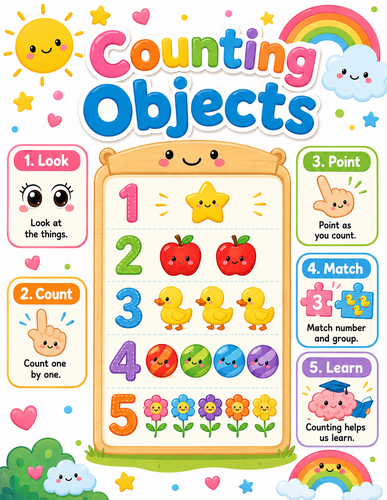 Counting Objects I Preschool I Infographic