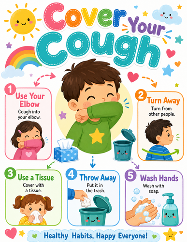 Cover Your Cough I Preschool I Infographic