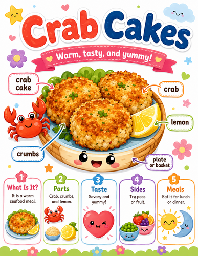 Crab Cakes I Preschool I Infographic
