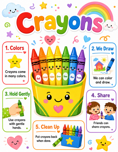 Crayons I Preschool I Infographic