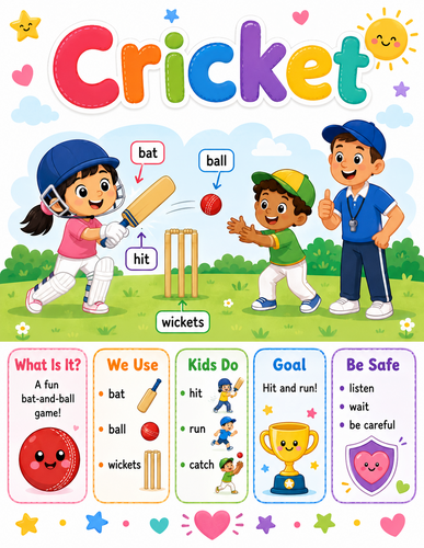 Cricket I Preschool I Infographic