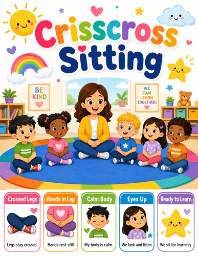 Crisscross Sitting I Preschool I Infographic