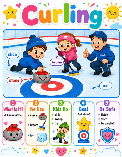 Curling I Preschool I Infographic
