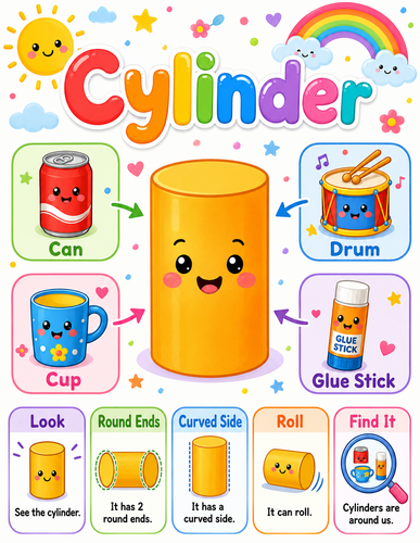 Cylinder I Preschool I Infographic