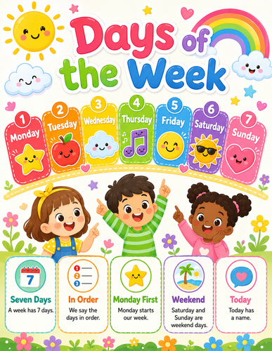 Days of the Week I Preschool I Infographic