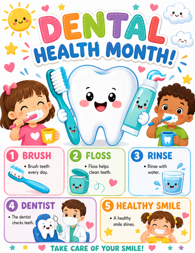 Dental Health Month I Preschool I Infographic