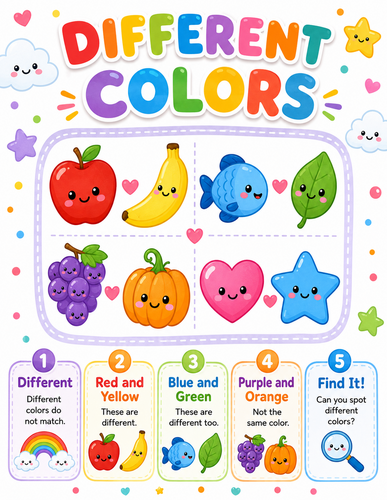 Different Colors I Preschool I Infographic