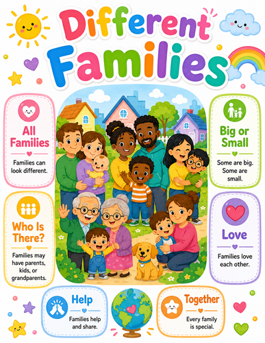 Different Families I Preschool I Infographic