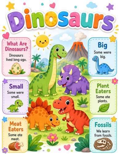 Dinosaurs I Preschool I Infographic