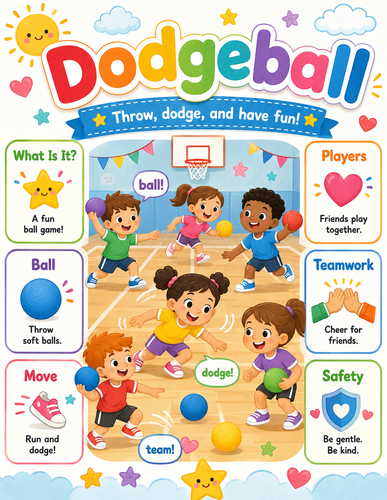 Dodgeball I Preschool I Infographic