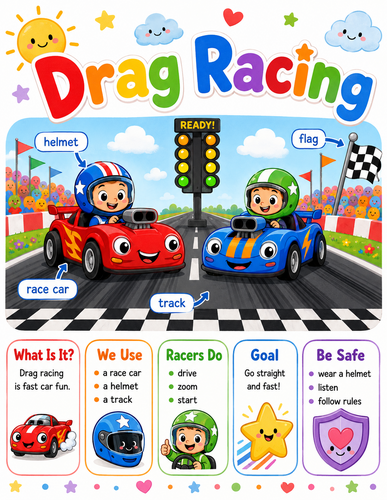 Drag Racing I Preschool I Infographic