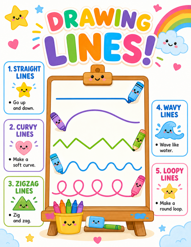 Drawing Lines I Preschool I Infographic
