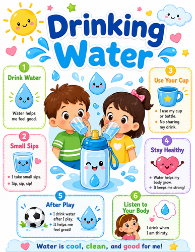 Drinking Water I Preschool I Infographic