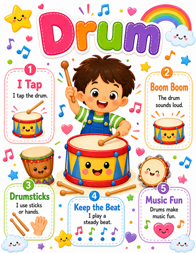 Drum I Preschool I Infographic