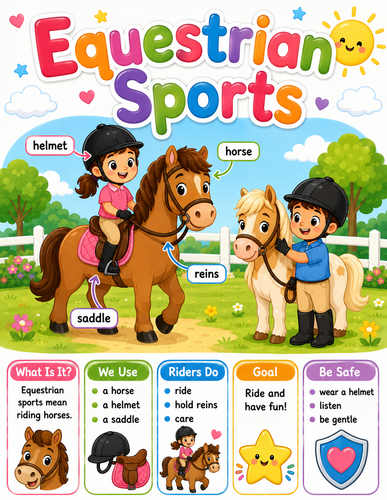 Equestrian Sports I Preschool I Infographic