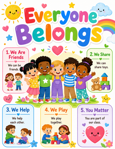 Everyone Belongs I Preschool I Infographic