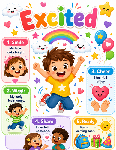 Excited I Preschool I Infographic