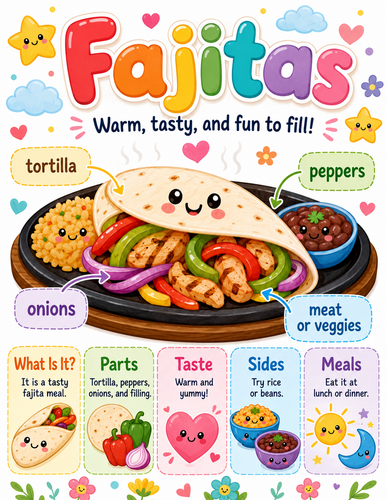 Fajitas I Preschool I Infographic