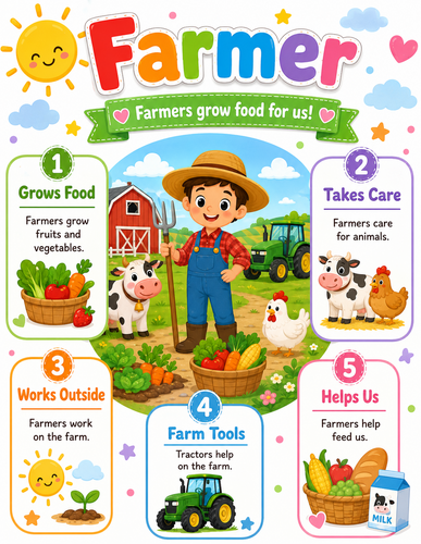 Farmer I Preschool I Infographic