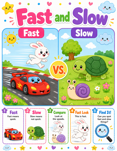 Fast and Slow I Preschool I Infographic