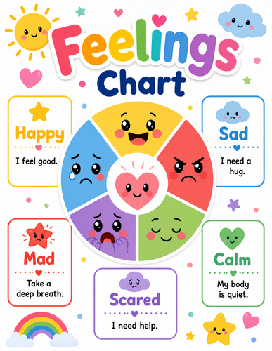 Feelings I Preschool I Infographic