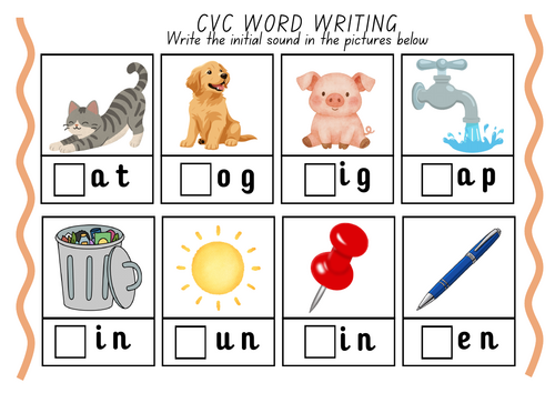 CVC Initial Sound Writing
