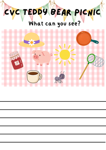 CVC Teddy Bears Picnic Writing
