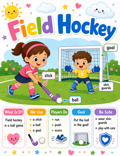 Field Hockey I Preschool I Infographic