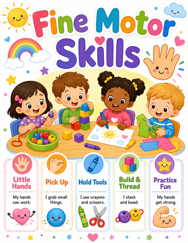 Fine Motor Skills I Preschool I Infographic