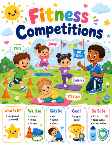 Fitness Competitions I Preschool I Infographic