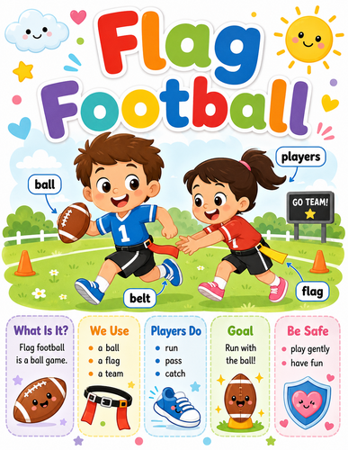 Flag Football I Preschool I Infographic