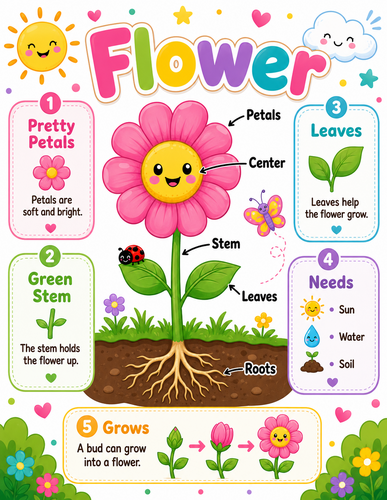 Flower I Preschool I Infographic